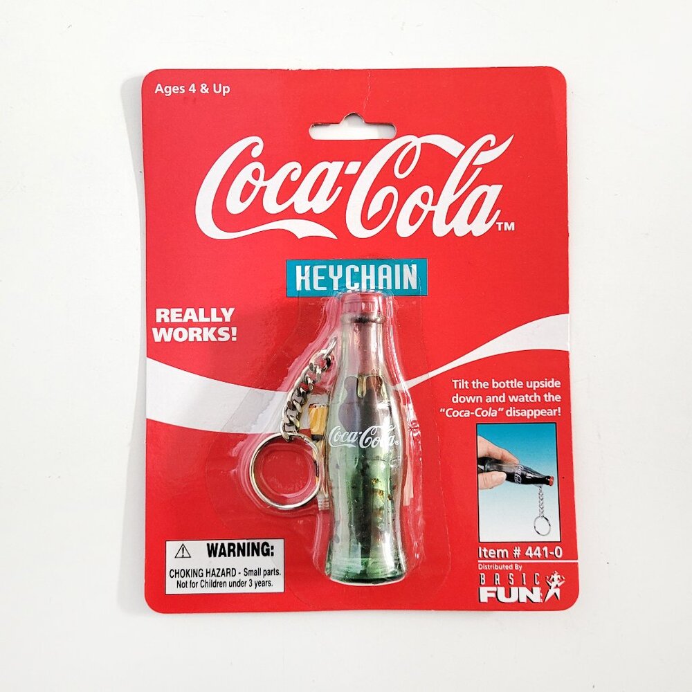 Basic Fun Vintage 90's Coca-Cola Bottle Keychain - NEW SEALED